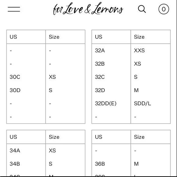 FOR LOVE & LEMONS Floral Tie Bra - Women’s Size X-Small - New With Tags